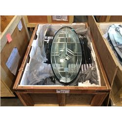 CRATE OF OVAL DECORATIVE INLAY WINDOWS