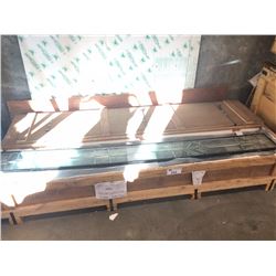 2 CRATES OF DECORATIVE INLAY WINDOWS WITH GLASS