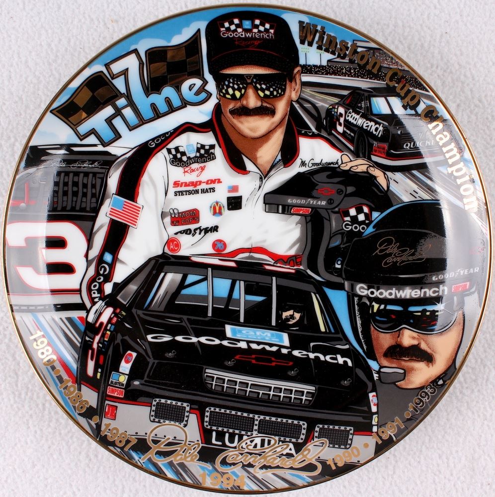 Dale Earnhardt "7 Time Winston Cup Champion" Hunter Ceramic Collector Plate