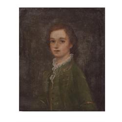 Hayman, Francis. Exeter 1708 - 1776 London. Dreiviertelportrait eines jungen Edelmanns im grünen...