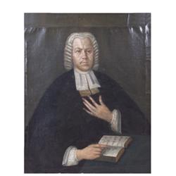 Herrenportrait. Deutsch, 1.H. 18.Jh. Halbportrait eines Geistlichen mit weißer Alongeperücke und...