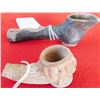 Image 2 : 2 Old Native American Clay Pipes