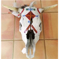 Painted Steer Skull
