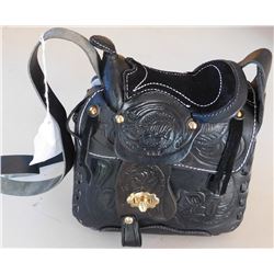 Leather Purse shaped like saddle