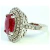 Image 3 : Ruby 4.59CT Approx / Diamond 0.59CT / 14K White Gold Ring 7.00 Gram Approx