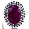 Image 1 : Natural Ruby 4.59 ctw Diamond Ring 14KW