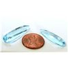 Image 1 : 21 ct & up Aquamarine Long Pear Shaped ctw 2Pcs