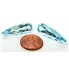 Image 2 : 21 ct & up Aquamarine Long Pear Shaped ctw 2Pcs