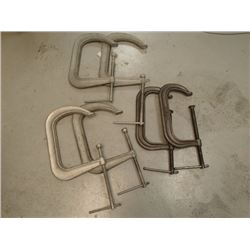 Lot of (6) Large C Clamps