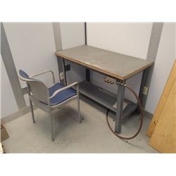 Work Table w/ Pneumatic Hook UP, Includes Chair