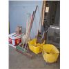 Image 2 : Cleaning Supplies Includes Brooms, Shovels, Mop Buckets Towels