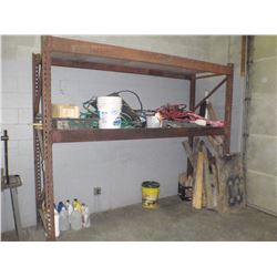 36" x 91" x 112" Pallet Rack w/ Contents and Wood