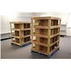Image 3 : LARGE MOBILE GONDOLA SHELVING WITH CARDBOARD PRODUCT DISPLAYS