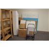 Image 2 : WOODEN PRODUCT SHELVING AND CARDBOARD BOXES