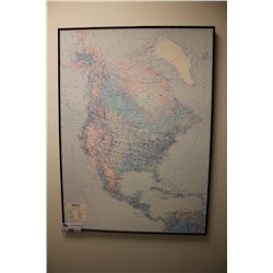 3 FRAMED MAP ARTWORK