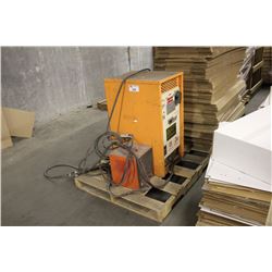 GOULD MODEL ATVR3 18 CELL 36 VOLT BATTERY CHARGER AND SHOP FAN