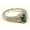 Image 2 : Alexandrite 1.40CT 14K White Gold Ring 5.66 Gram Diamond 0.34CT