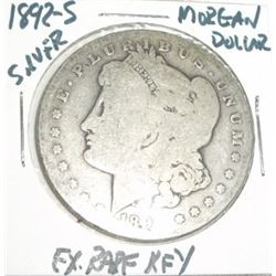 1892-S *EXTREMELY RARE KEY DATE* SILVER MORGAN DOLLAR DOLLAR *NICE EARLY SILVER US COIN*!!
