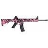 Image 1 : *NEW* SMITH AND WESSON M&P15 SA 22LR 16.5" 25+1 A1 Compensator 6-Pos Stk Pink Plat/Blk 022188147735