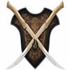 Image 2 : *NEW* UNITED CUTLERY, Fighting Knives of Legolas Greenleaf includes Wall Display 760729300163