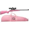 Image 1 : *NEW* Crickett 220BSC Single Shot 22LR w/ Scope/Case Bolt 16.1" 1 Syn Pink Stk Blued 611613112204