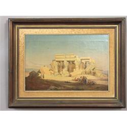 Unknown artist, Oil on canvas, monogramsignature 1868?, 36 x 52 cm, 10.000,...