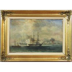 Barthelemy Lauvergue (1805-1871), Oil on canvas, signed, 1868, 35 x 55 cm; minor canvas damage...