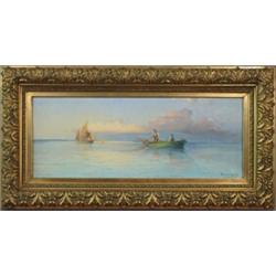 Ludvig Richarde (1862-1929), Oil on canvas, signed -95, 37 x 96 cm, 5.000,...