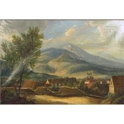 Unknown artist, Oil, cardboard laid on canvas, late 19th century, pappersdefekter, 3.000,...