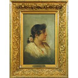 Unknown artist, Oil on board, signed Ruiz, ca 1900, 30 x 19 cm, 2.000,...