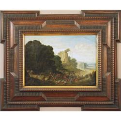 Unknown artist, Oil on canvas, relined, early 17th century, 36 x 50 cm; restored, 30.000,...