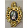 Image 1 : Unknown artist, Enamel on copper, antique, oval shape, 10 x 8 cm; enamel damages, 2.000,...