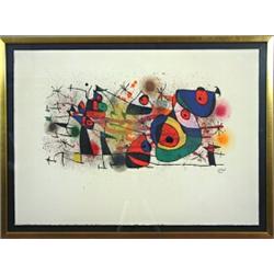 Joan Miro(1893-1983), Colour lithograph, signed, size 54,5 x 77 cm, 1.500,...