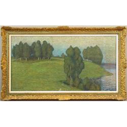 Gustaf Fjaestad (1868-1948), Oil pastel, cardboard on canvas, signed -99, 54 x 103 cm, 40.000...