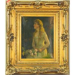 Otto Markel, attributed, Oil on canvas, signed 1907,46 x 35 cm; repaireded, 2.000,...