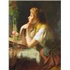 Image 1 : John Whitehead Walton, late addition, Oil on canvas, "Contemplation", 91 x 71 cm; borders stren...