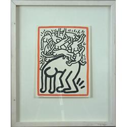 Keith Haring (1958-1990), Lithograph, 1990, ed 1000, ref Littman 168, comes with certificate, 2...