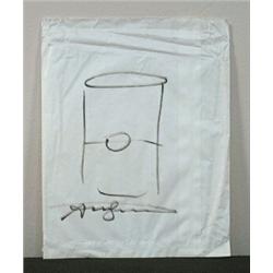 Andy Warhol (1928-1987), Original drawing on paperbag, "Campbells Sketch", 1978, drawn at Louis...