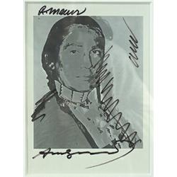 Andy Warhol (1928-1987), Offset with additionsof indian ink, "Indian", signed by Warhol, initia...