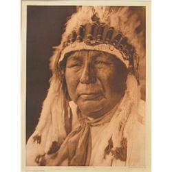 Sheriff Edward S. Curtis (1868-1954), Photo etching "Pipe-Stem-Oto", 1927, nr 678, 39 x 30 cm (...