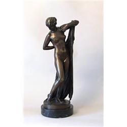 Unknown artist, Patinated bronze, signed Ferdinand Lepcke, Berlin, on marble base, height incl....