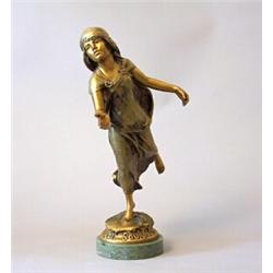 Jean-Baptiste Belloc (?-1919), Gilded bronze, signed, height incl. base 26,5 cm, 10.000,...