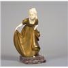 Image 1 : Unknown artist, Gilded bronze with ivory, signed Peleschka-Lunard, art deco, height incl. base...
