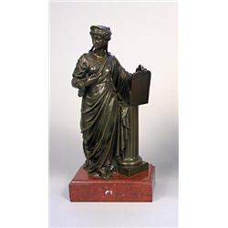 Unknown artist, Patinated bronze, 19th century, height incl. base 39,5 cm, 4.000,...