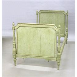 Bed, Gustavian, ca 1800, length 220 cm; mended, 15.000,...
