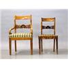 Image 1 : Armchairs, 1 pair and 5 chairs, Polished carved and sculpted birch, Biedermeier, Sweden 1840s (...