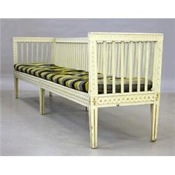 Sofabench, Late Gustavian, Sweden, length 288 cm, 6.000,...