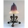 Image 1 : Table lamp, Glass and forgings, art-nouveau, Schneider, early 20th century, height 52 cm, 10....