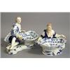 Image 1 : Figures with bowls, 2 items, China, Meissen, Germany, 19th centuryl, minor damages and repairs...