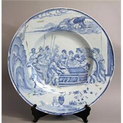 Dish, Faience, Italy, 17th century, damages and repairs, 10.000,...